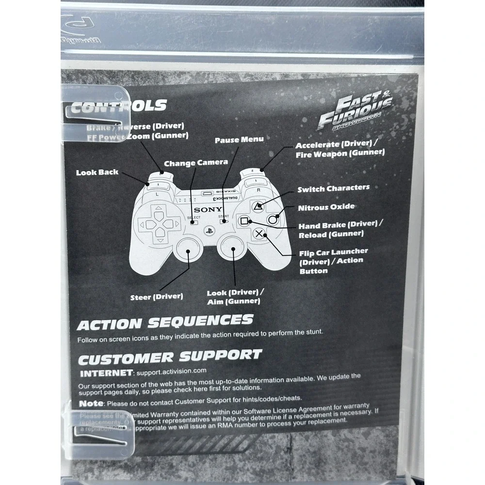 Fast & Furious Showdown Sony PlayStation 3 PS3 Activision Racing‎ Game 2013